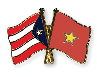 Fahnen Pins Puerto-Rico Vietnam