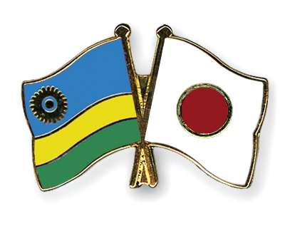Fahnen Pins Ruanda Japan