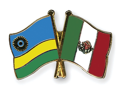 Fahnen Pins Ruanda Mexiko