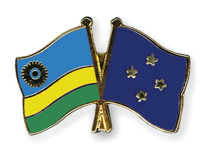 Fahnen Pins Ruanda Mikronesien