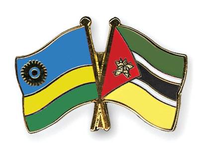 Fahnen Pins Ruanda Mosambik