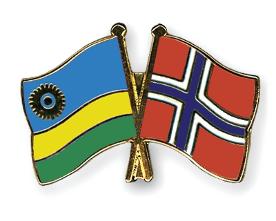 Fahnen Pins Ruanda Norwegen