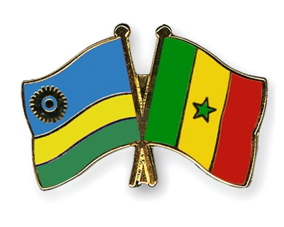 Fahnen Pins Ruanda Senegal