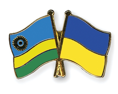 Fahnen Pins Ruanda Ukraine