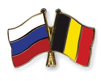 Fahnen Pins Russland Belgien