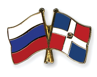 Fahnen Pins Russland Dominikanische-Republik