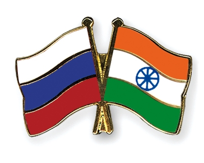 Fahnen Pins Russland Indien