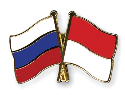 Fahnen Pins Russland Indonesien