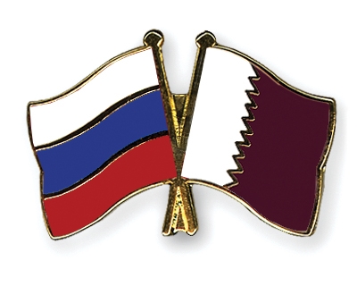 Fahnen Pins Russland Katar