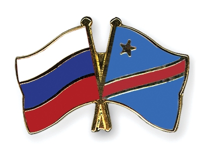 Fahnen Pins Russland Kongo-Demokratische-Republik