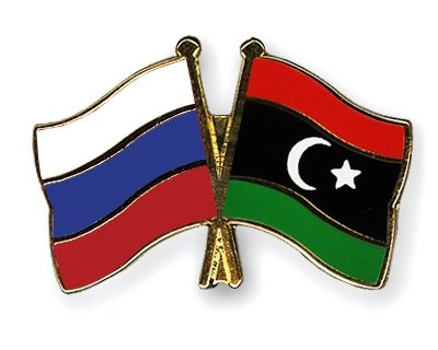 Fahnen Pins Russland Libyen