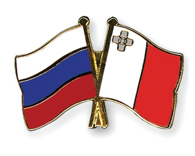 Fahnen Pins Russland Malta