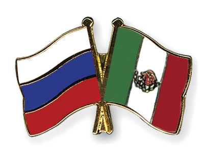 Fahnen Pins Russland Mexiko