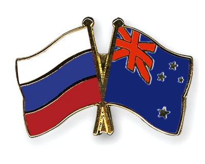 Fahnen Pins Russland Neuseeland