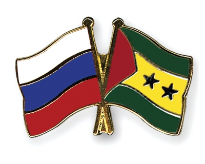 Fahnen Pins Russland Sao-Tome-und-Principe