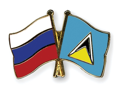 Fahnen Pins Russland St-Lucia