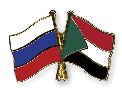 Fahnen Pins Russland Sudan