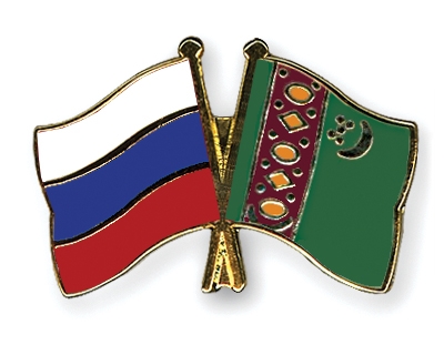 Fahnen Pins Russland Turkmenistan