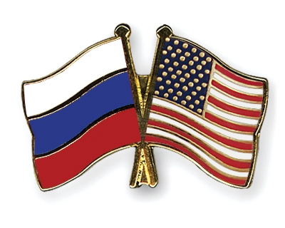 Fahnen Pins Russland USA