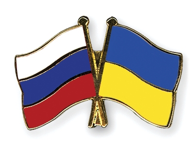 Fahnen Pins Russland Ukraine