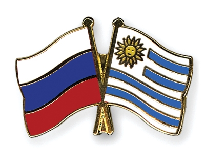Fahnen Pins Russland Uruguay