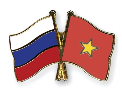 Fahnen Pins Russland Vietnam
