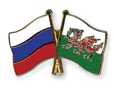 Fahnen Pins Russland Wales