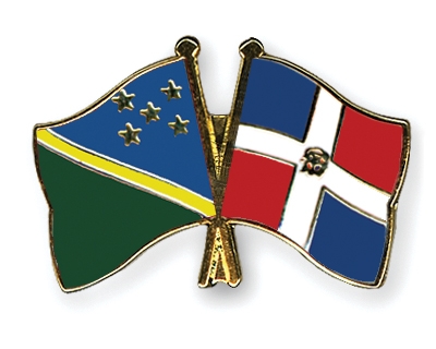 Fahnen Pins Salomonen Dominikanische-Republik