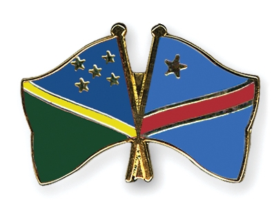Fahnen Pins Salomonen Kongo-Demokratische-Republik