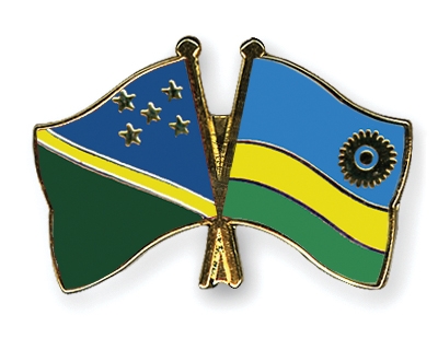 Fahnen Pins Salomonen Ruanda