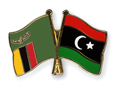 Fahnen Pins Sambia Libyen