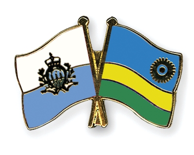 Fahnen Pins San-Marino Ruanda