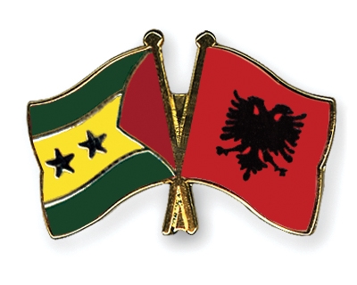 Fahnen Pins Sao-Tome-und-Principe Albanien
