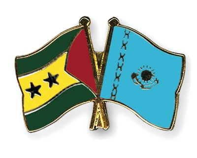 Fahnen Pins Sao-Tome-und-Principe Kasachstan