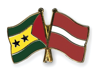 Fahnen Pins Sao-Tome-und-Principe Lettland