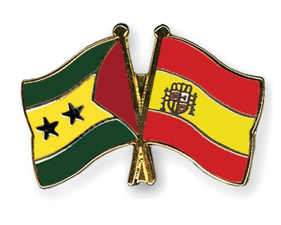 Fahnen Pins Sao-Tome-und-Principe Spanien