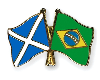Fahnen Pins Schottland Brasilien