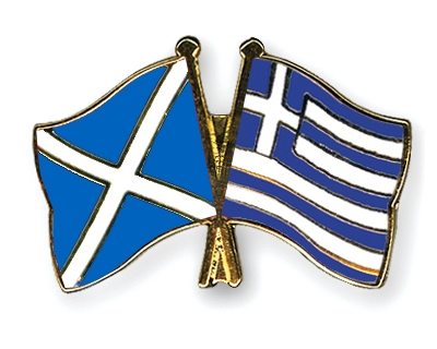 Fahnen Pins Schottland Griechenland