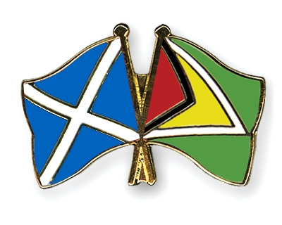 Fahnen Pins Schottland Guyana
