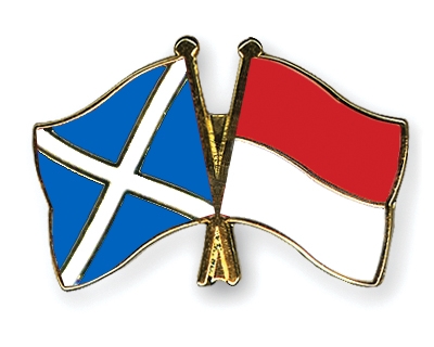 Fahnen Pins Schottland Indonesien