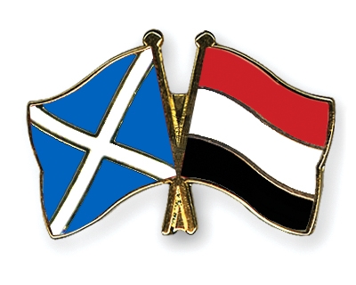 Fahnen Pins Schottland Jemen