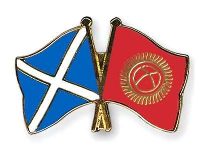 Fahnen Pins Schottland Kirgisistan