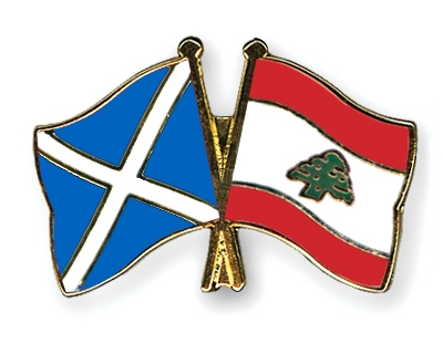 Fahnen Pins Schottland Libanon