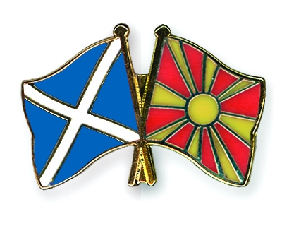 Fahnen Pins Schottland Mazedonien