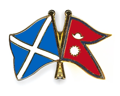 Fahnen Pins Schottland Nepal
