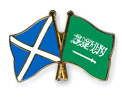 Fahnen Pins Schottland Saudi-Arabien