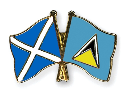 Fahnen Pins Schottland St-Lucia