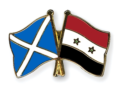 Fahnen Pins Schottland Syrien