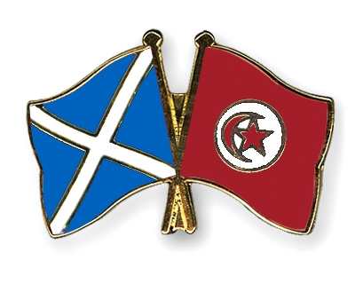 Fahnen Pins Schottland Tunesien