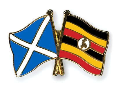 Fahnen Pins Schottland Uganda
